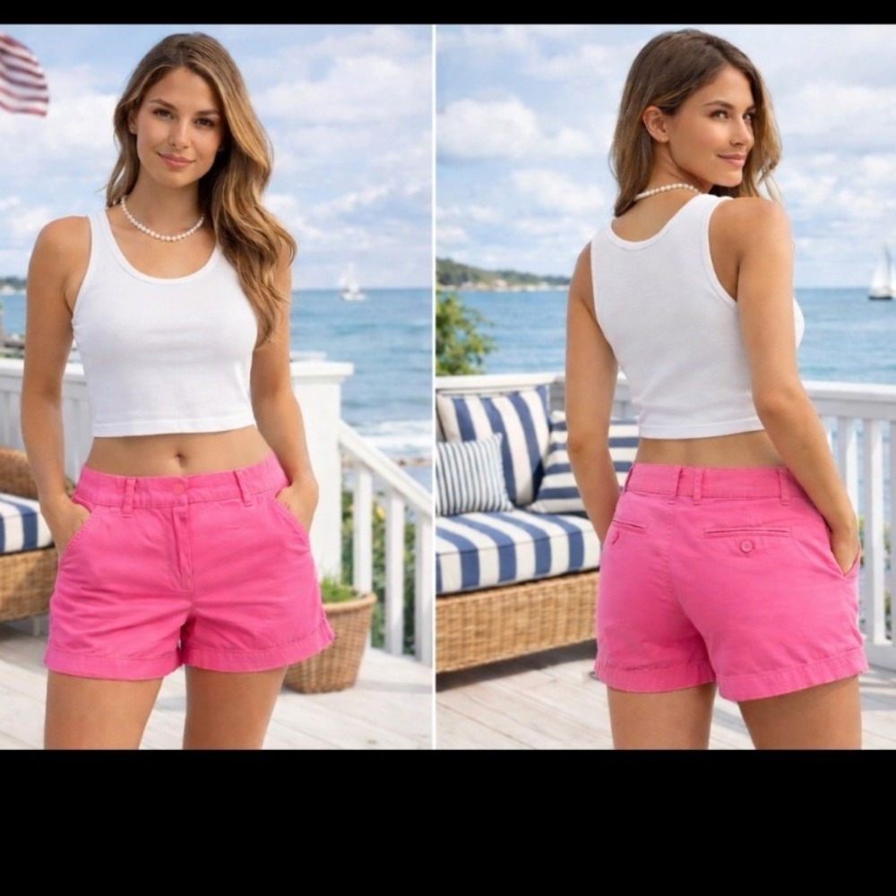 J crew size 0 hot pink low rise chino mini women shorts‎ y2k barbie preppy